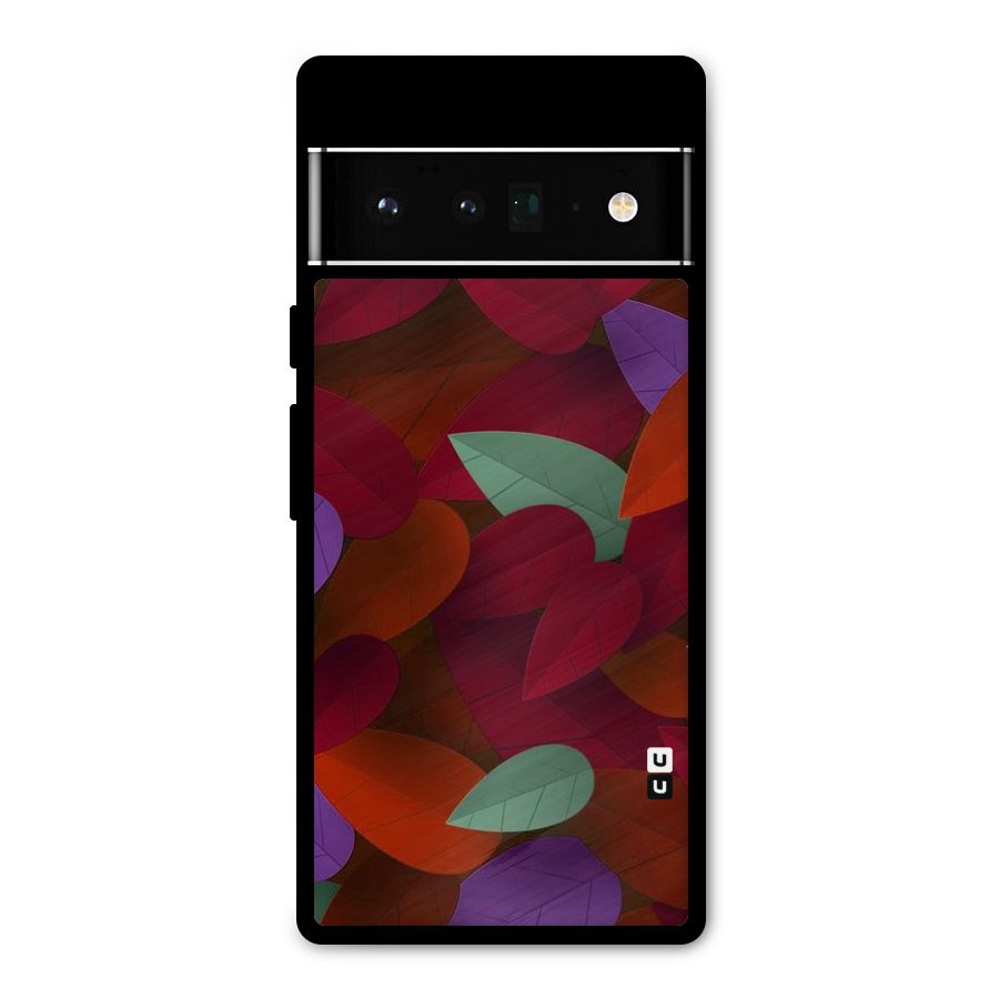 Aesthetic Colorful Leaves Metal Back Case for Google Pixel 6 Pro