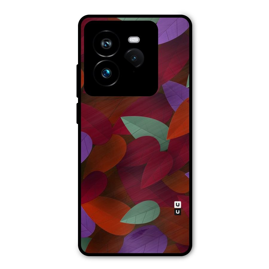 Aesthetic Colorful Leaves Metal Back Case for Realme GT 7 Pro