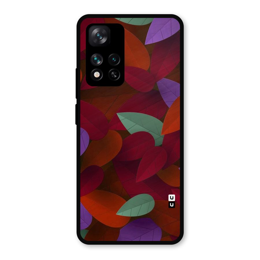 Aesthetic Colorful Leaves Metal Back Case for Xiaomi 11i 5G