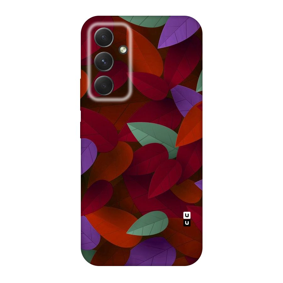 Aesthetic Colorful Leaves Original Polycarbonate Back Case for Galaxy A54