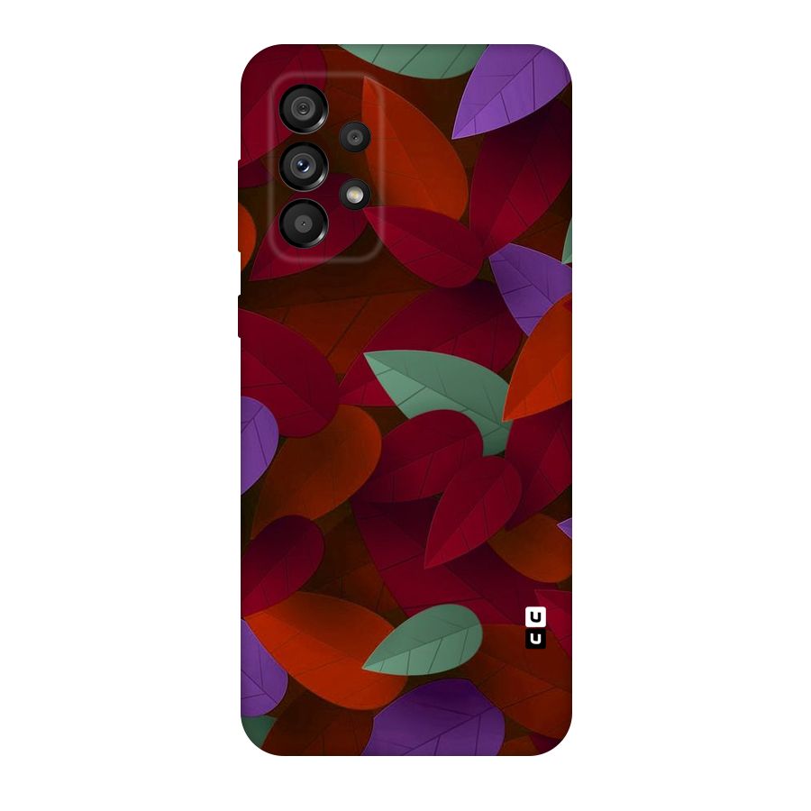Aesthetic Colorful Leaves Original Polycarbonate Back Case for Galaxy A73 5G