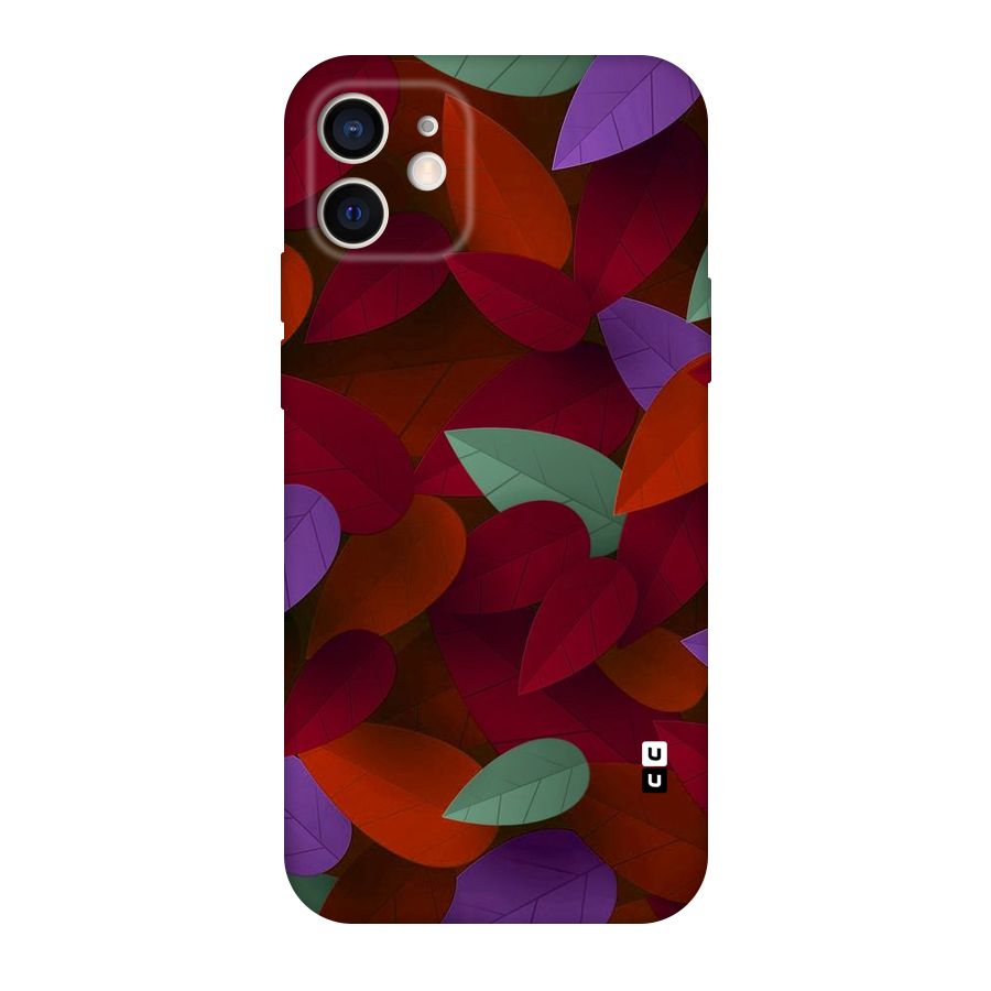 Aesthetic Colorful Leaves Original Polycarbonate Back Case for iPhone 12