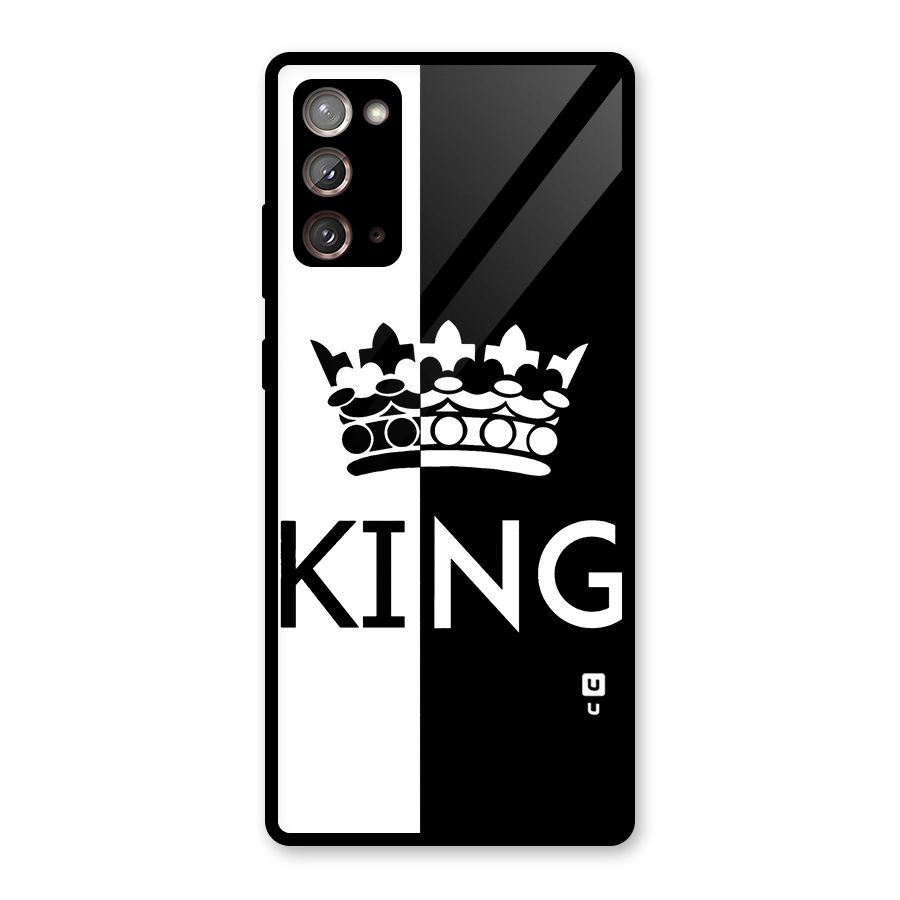 Aesthetic Crown King Glass Back Case for Galaxy Note 20