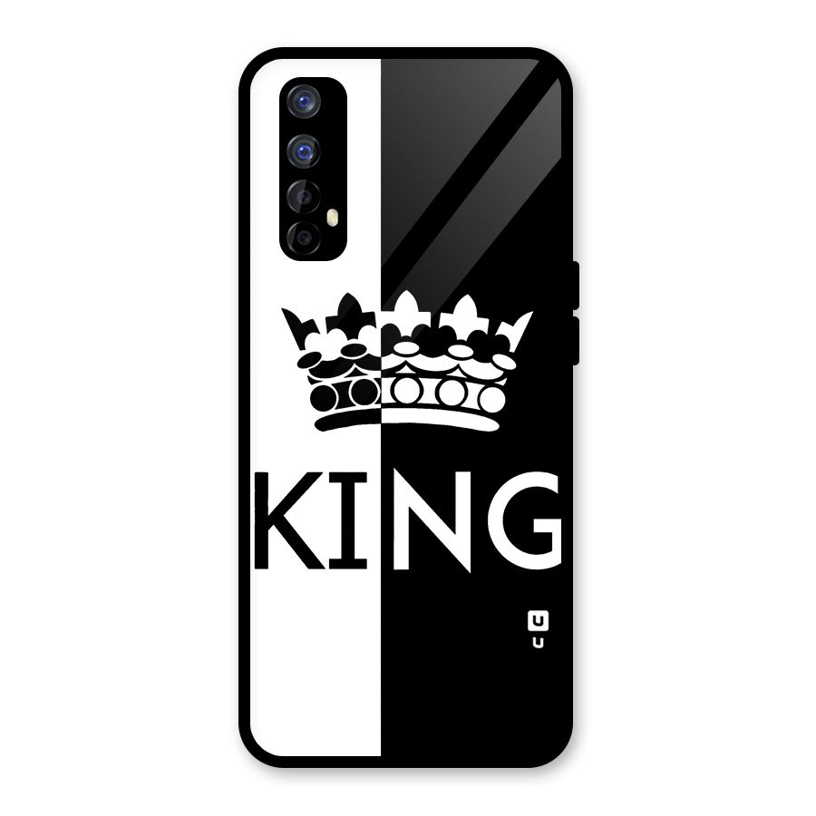 Aesthetic Crown King Glass Back Case for Realme 7