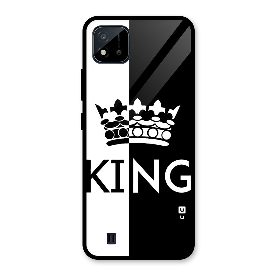 Aesthetic Crown King Glass Back Case for Realme C11 2021