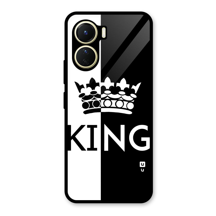 Aesthetic Crown King Glass Back Case for Vivo Y56