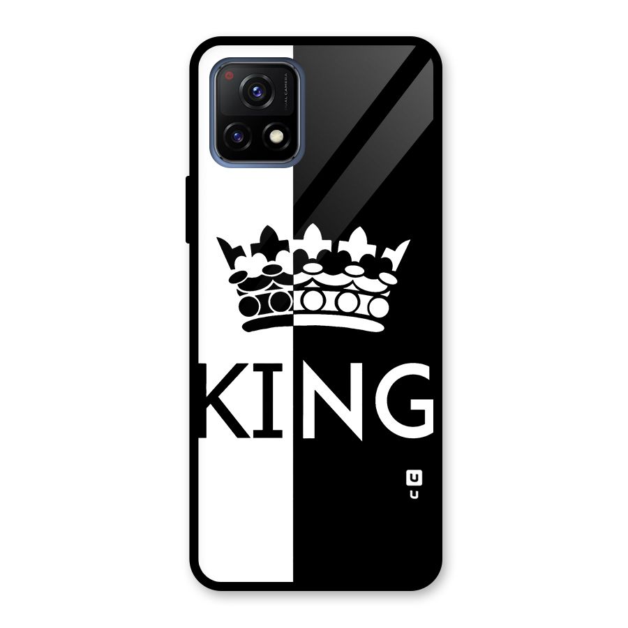 Aesthetic Crown King Glass Back Case for Vivo Y72 5G
