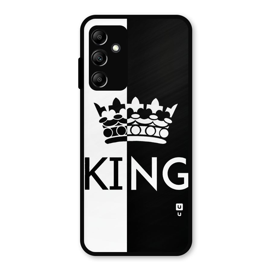 Aesthetic Crown King Metal Back Case for Galaxy A14 5G