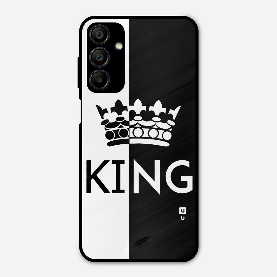 Aesthetic Crown King Metal Back Case for Galaxy A15 5G