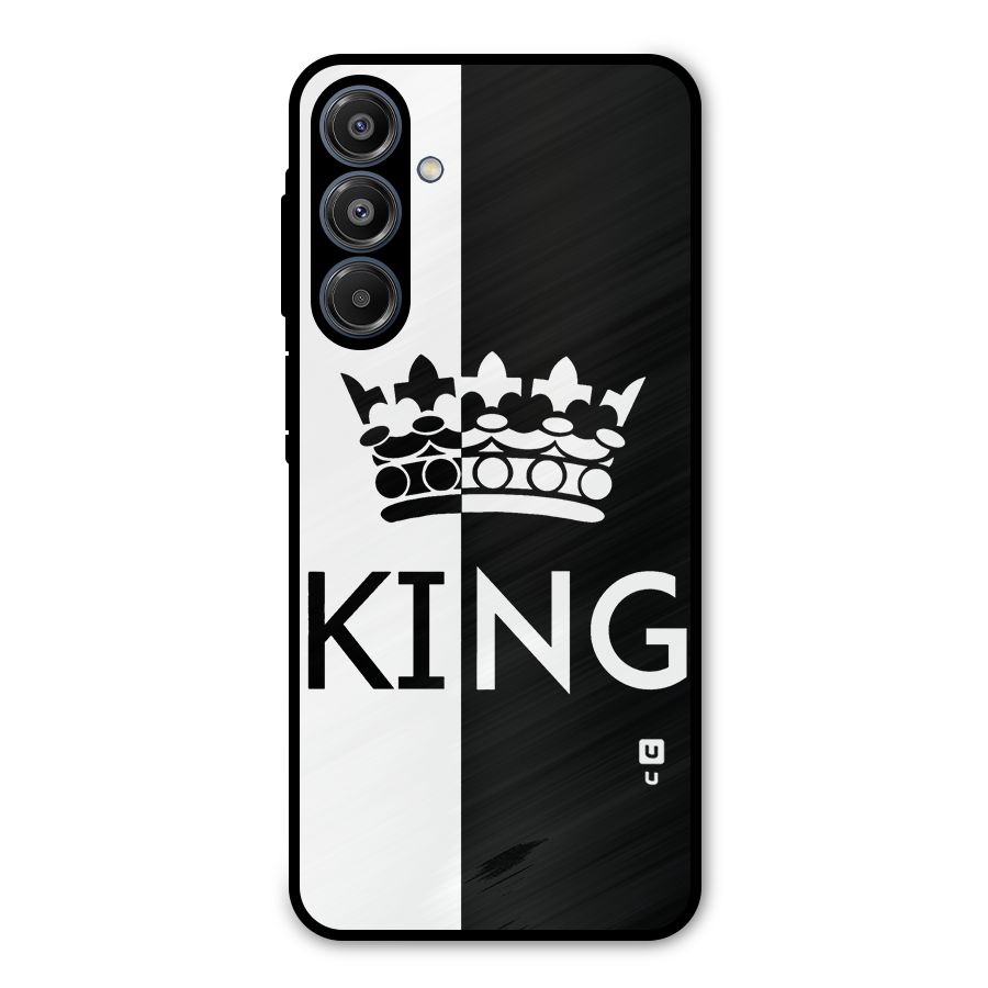 Aesthetic Crown King Metal Back Case for Galaxy A16 5G