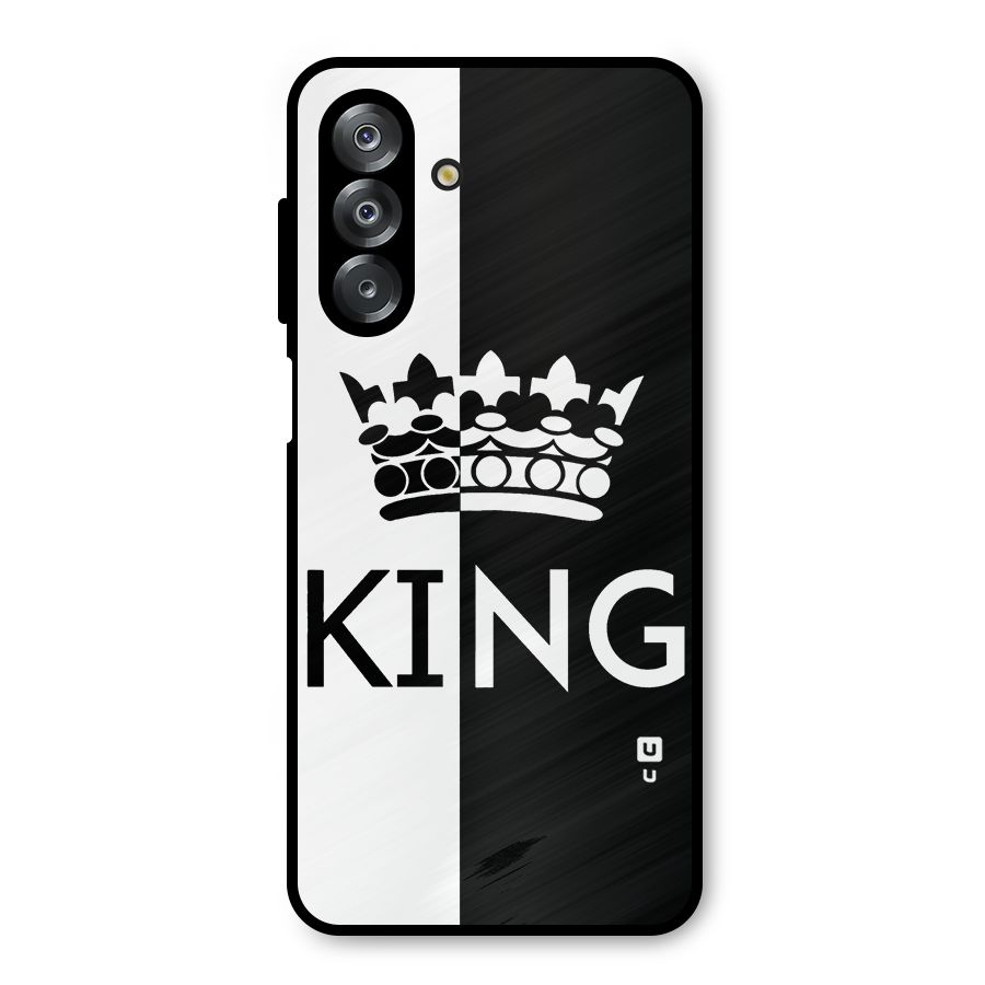 Aesthetic Crown King Metal Back Case for Galaxy A26