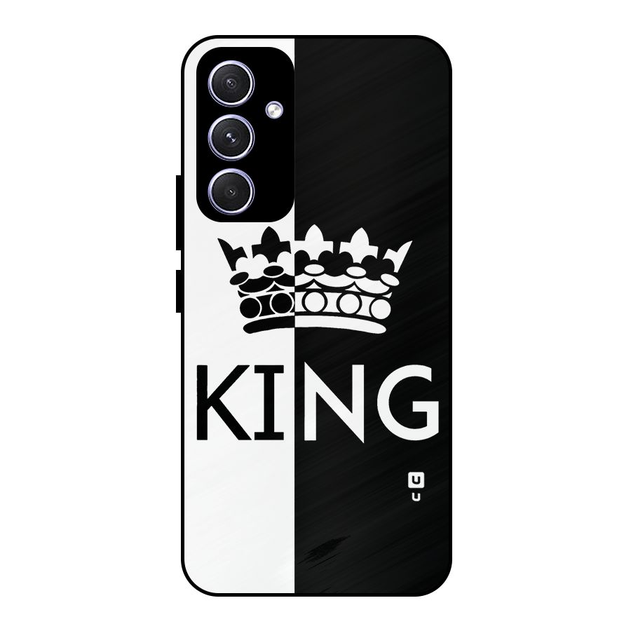 Aesthetic Crown King Metal Back Case for Galaxy A54