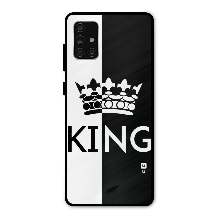 Aesthetic Crown King Metal Back Case for Galaxy A71