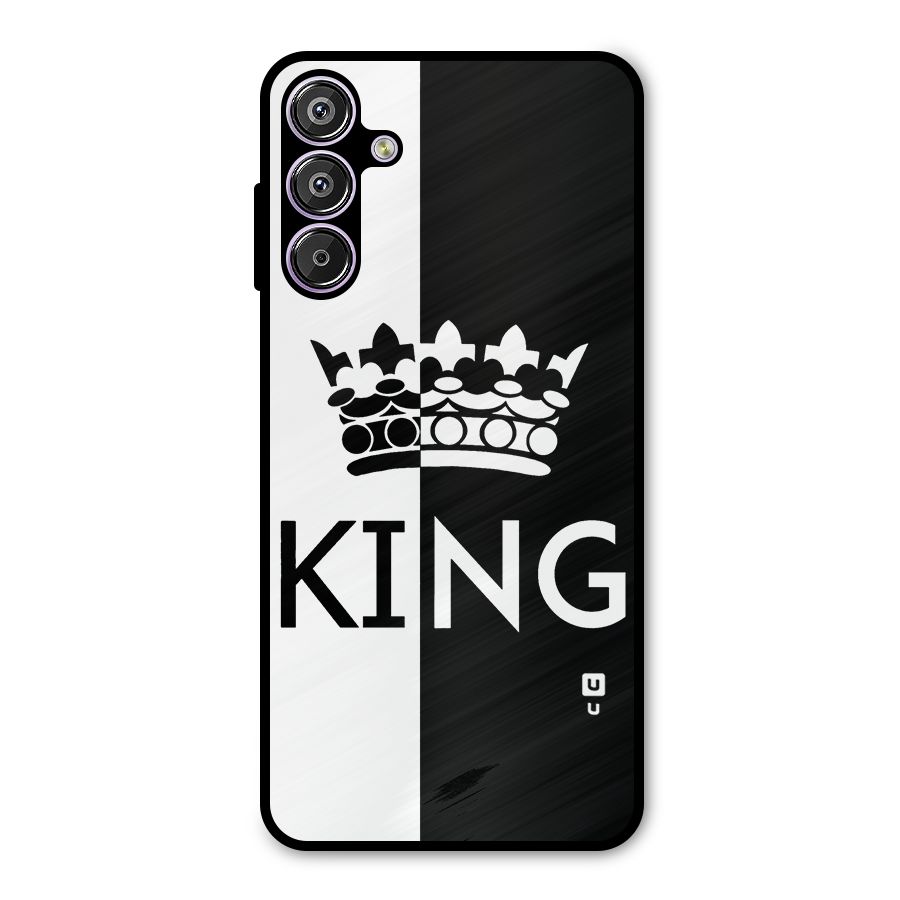 Aesthetic Crown King Metal Back Case for Galaxy F15