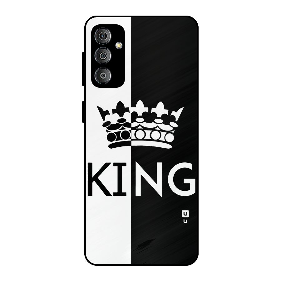 Aesthetic Crown King Metal Back Case for Galaxy F23