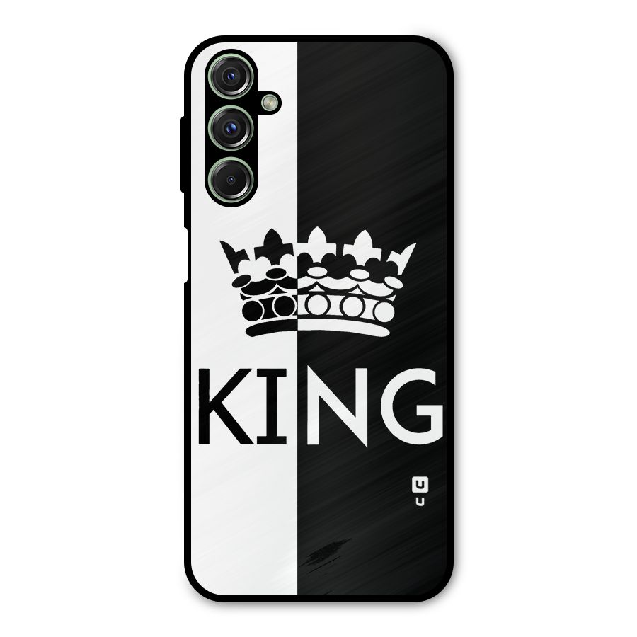 Aesthetic Crown King Metal Back Case for Galaxy F34