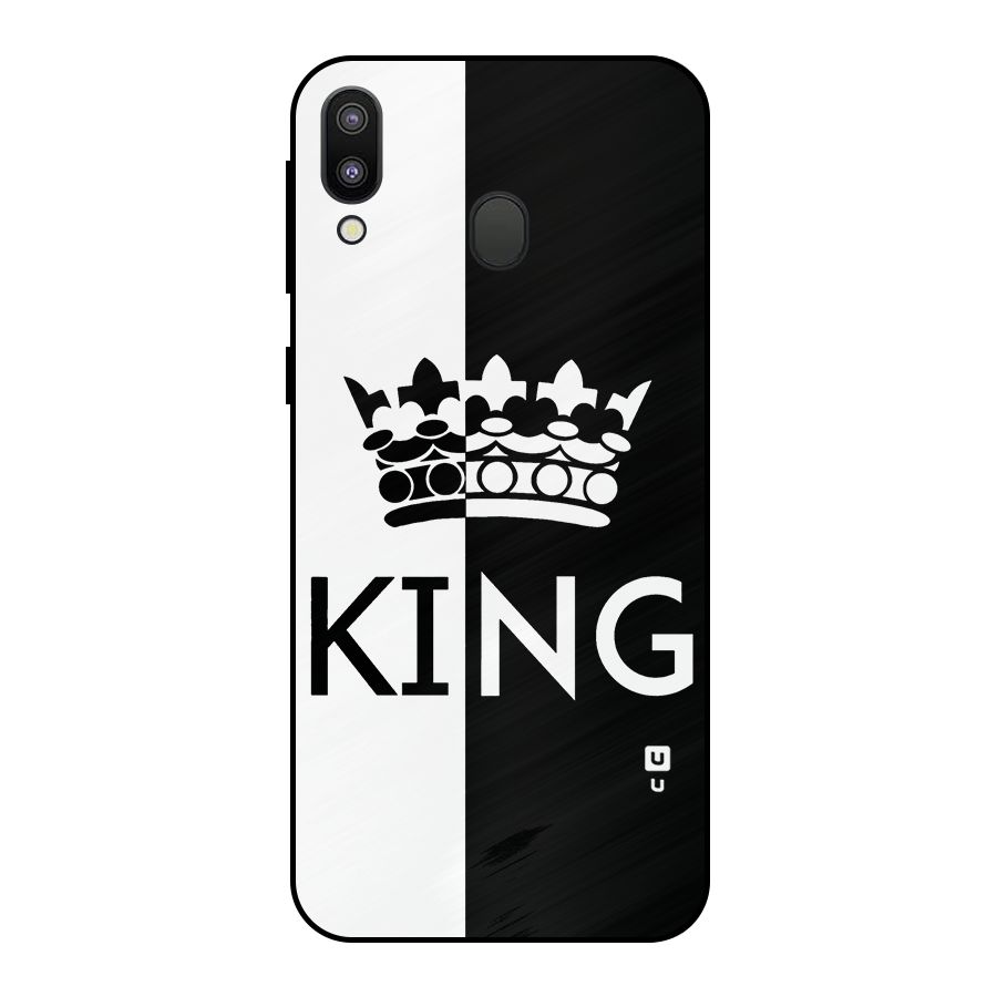 Aesthetic Crown King Metal Back Case for Galaxy M20