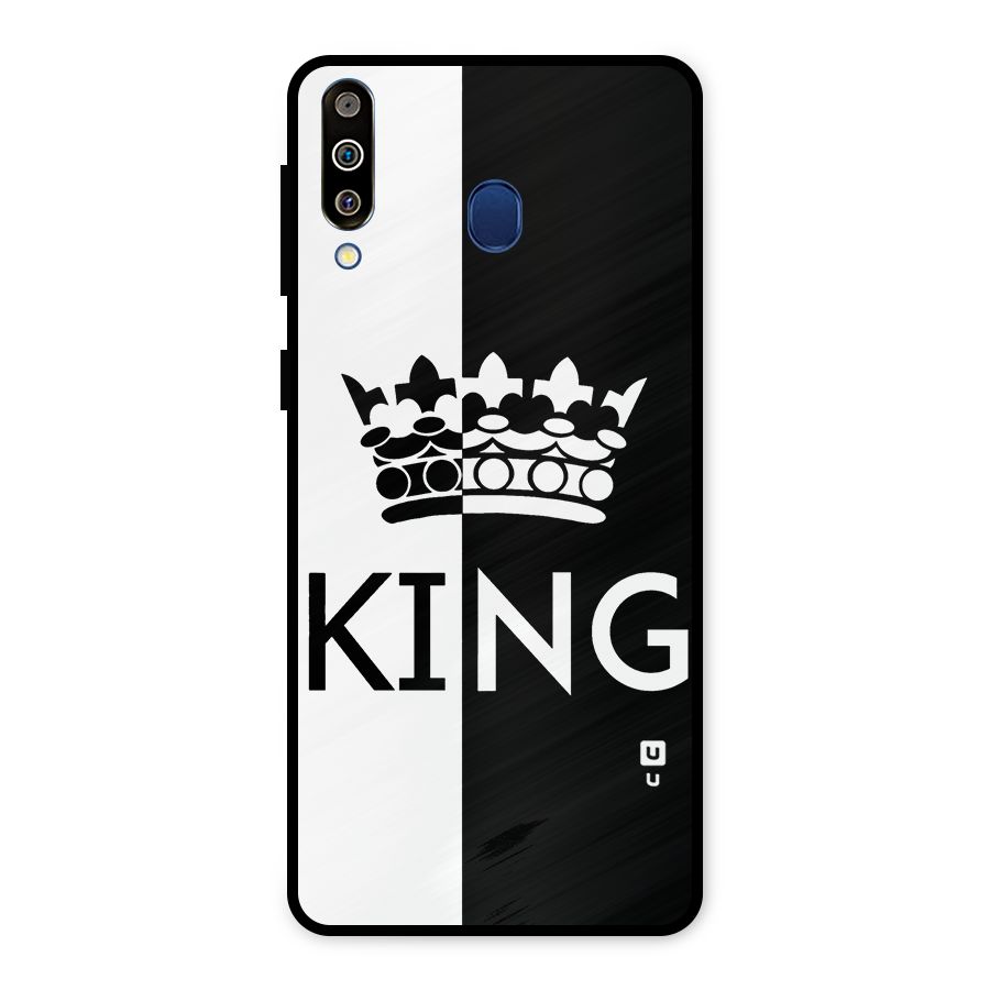 Aesthetic Crown King Metal Back Case for Galaxy M30
