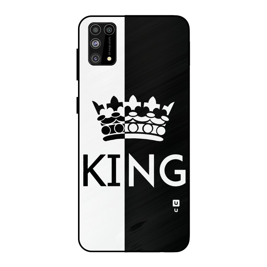 Aesthetic Crown King Metal Back Case for Galaxy M31
