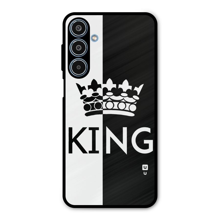 Aesthetic Crown King Metal Back Case for Galaxy M35