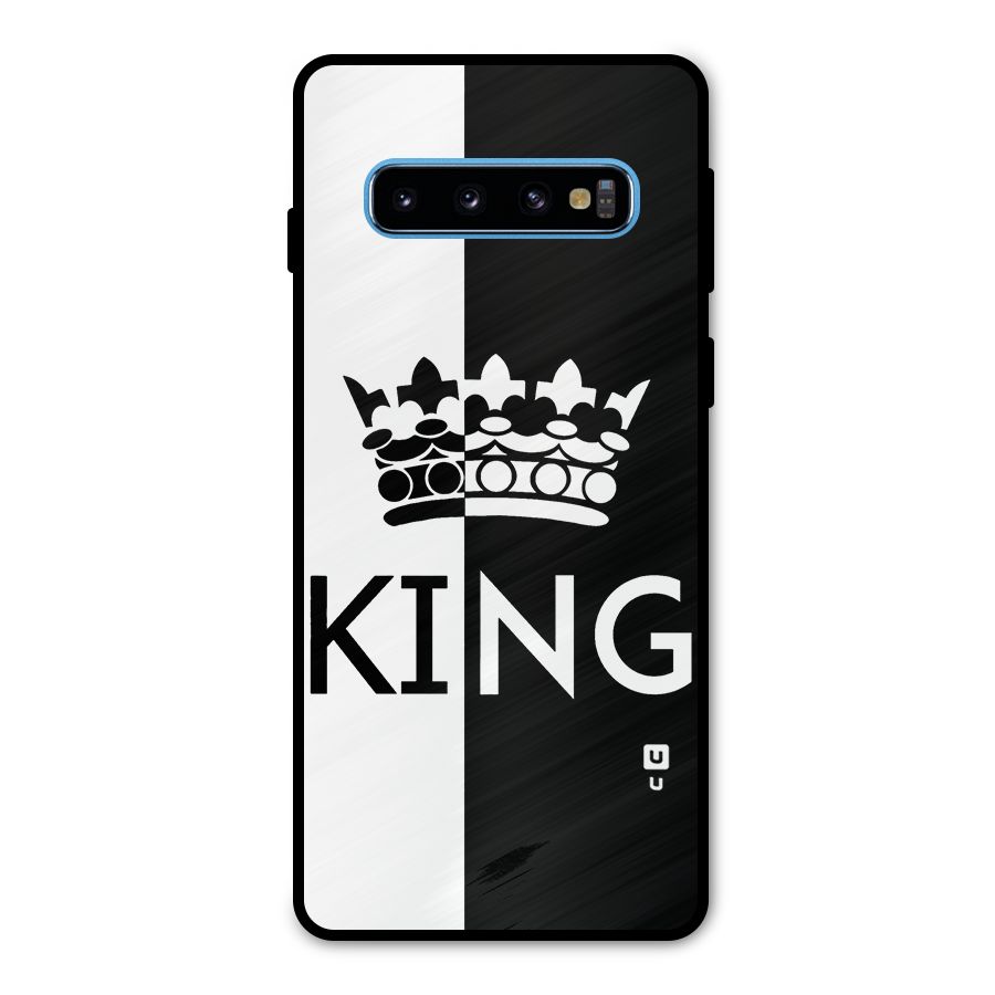 Aesthetic Crown King Metal Back Case for Galaxy S10