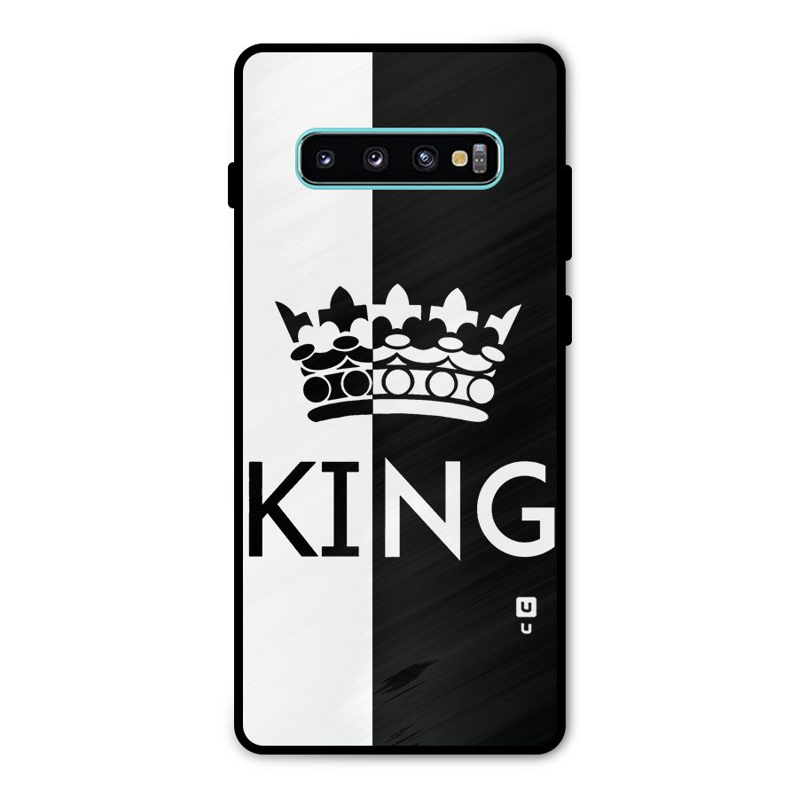 Aesthetic Crown King Metal Back Case for Galaxy S10 Plus