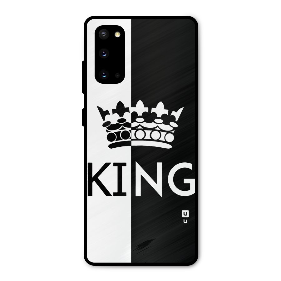 Aesthetic Crown King Metal Back Case for Galaxy S20