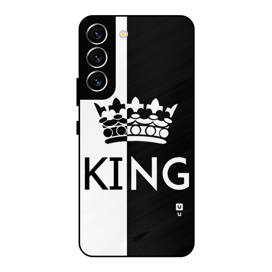 Aesthetic Crown King Metal Back Case for Galaxy S22 5G