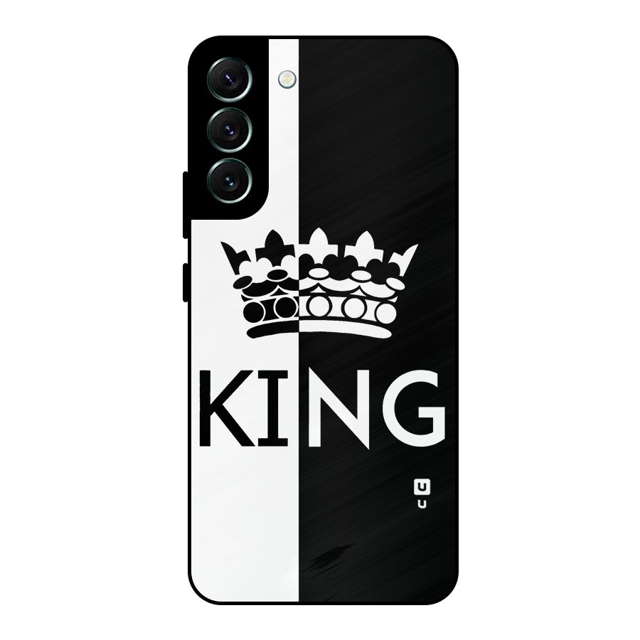 Aesthetic Crown King Metal Back Case for Galaxy S22 Plus 5G
