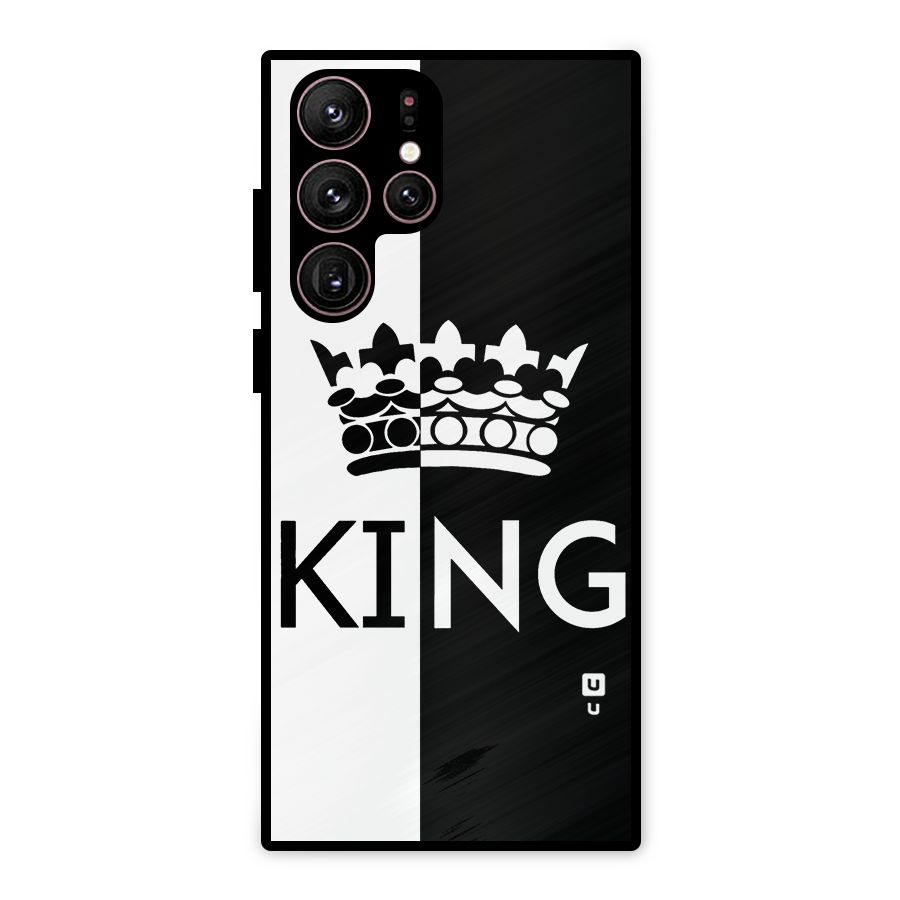 Aesthetic Crown King Metal Back Case for Galaxy S22 Ultra 5G