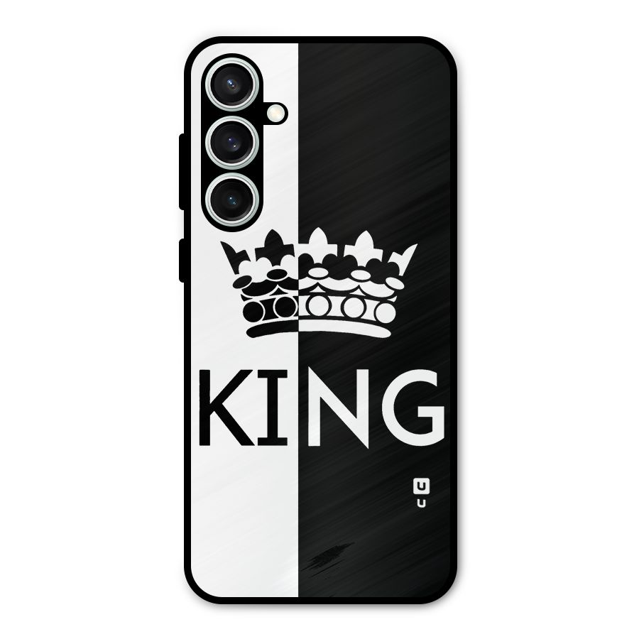 Aesthetic Crown King Metal Back Case for Galaxy S23 FE