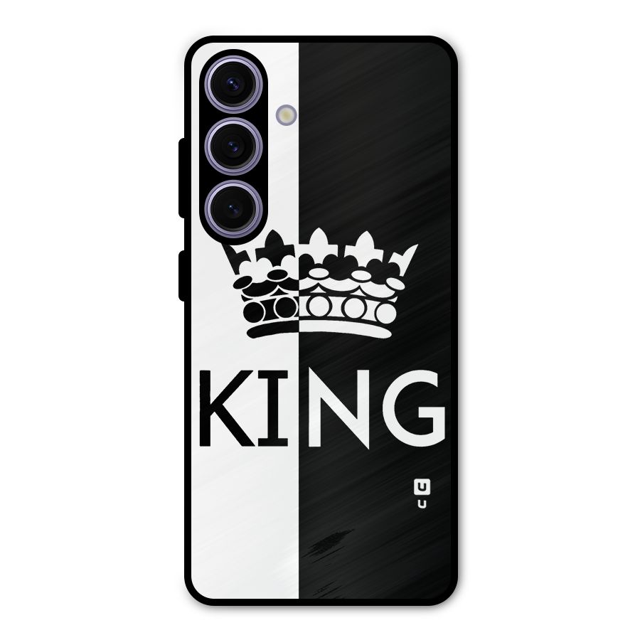 Aesthetic Crown King Metal Back Case for Galaxy S24