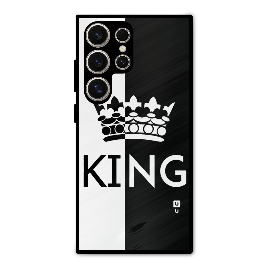 Aesthetic Crown King Metal Back Case for Galaxy S24 Ultra