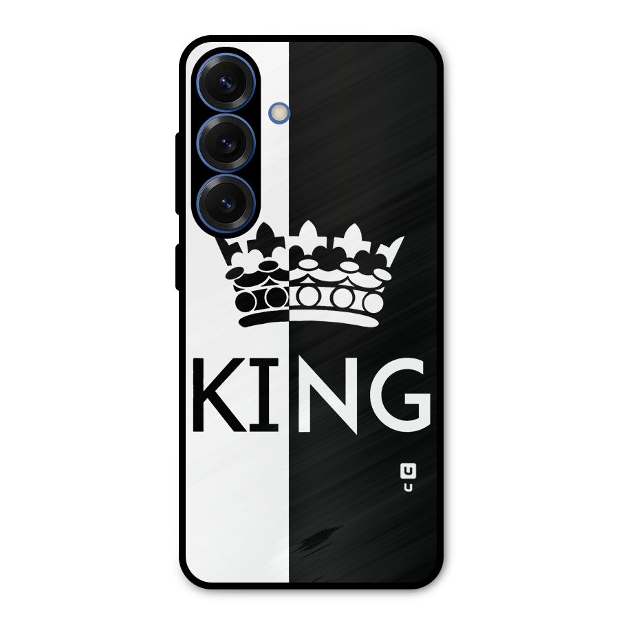Aesthetic Crown King Metal Back Case for Galaxy S25