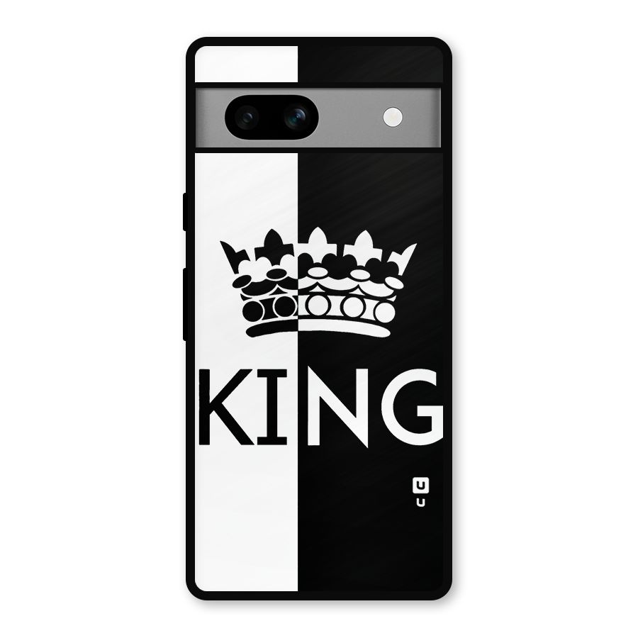 Aesthetic Crown King Metal Back Case for Google Pixel 7a