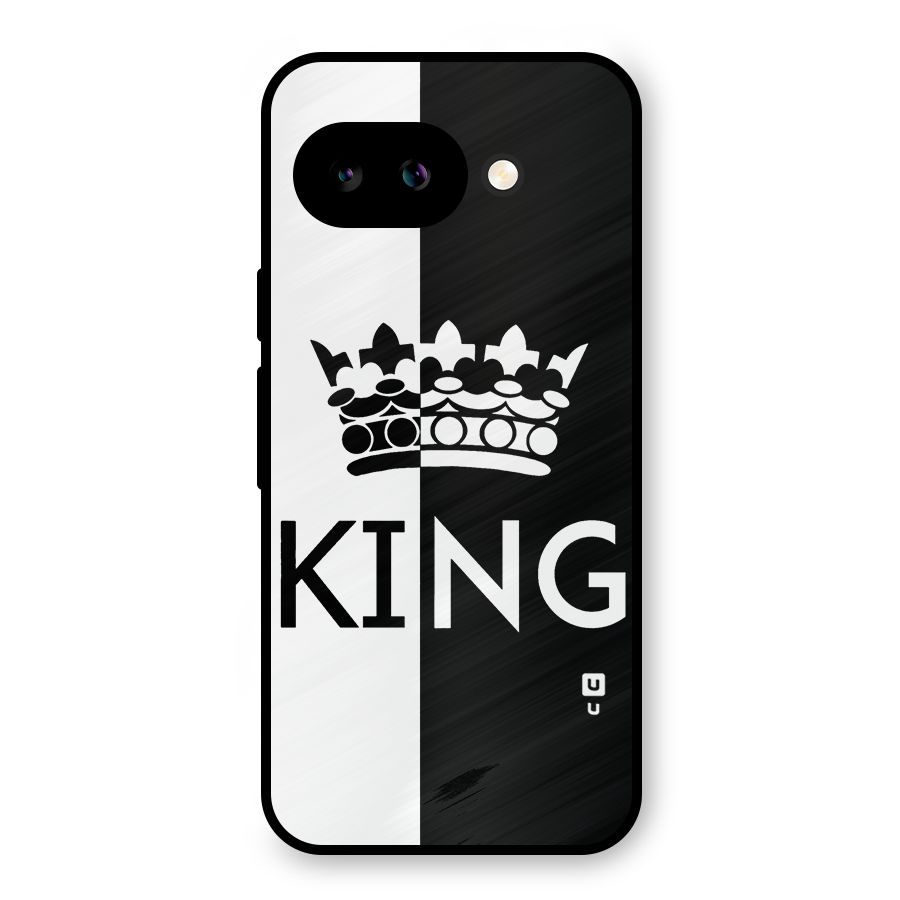 Aesthetic Crown King Metal Back Case for Google Pixel 9a