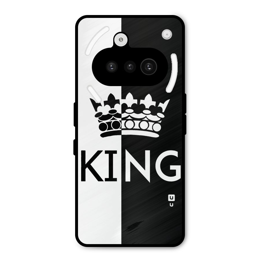 Aesthetic Crown King Metal Back Case for Nothing Phone 3a