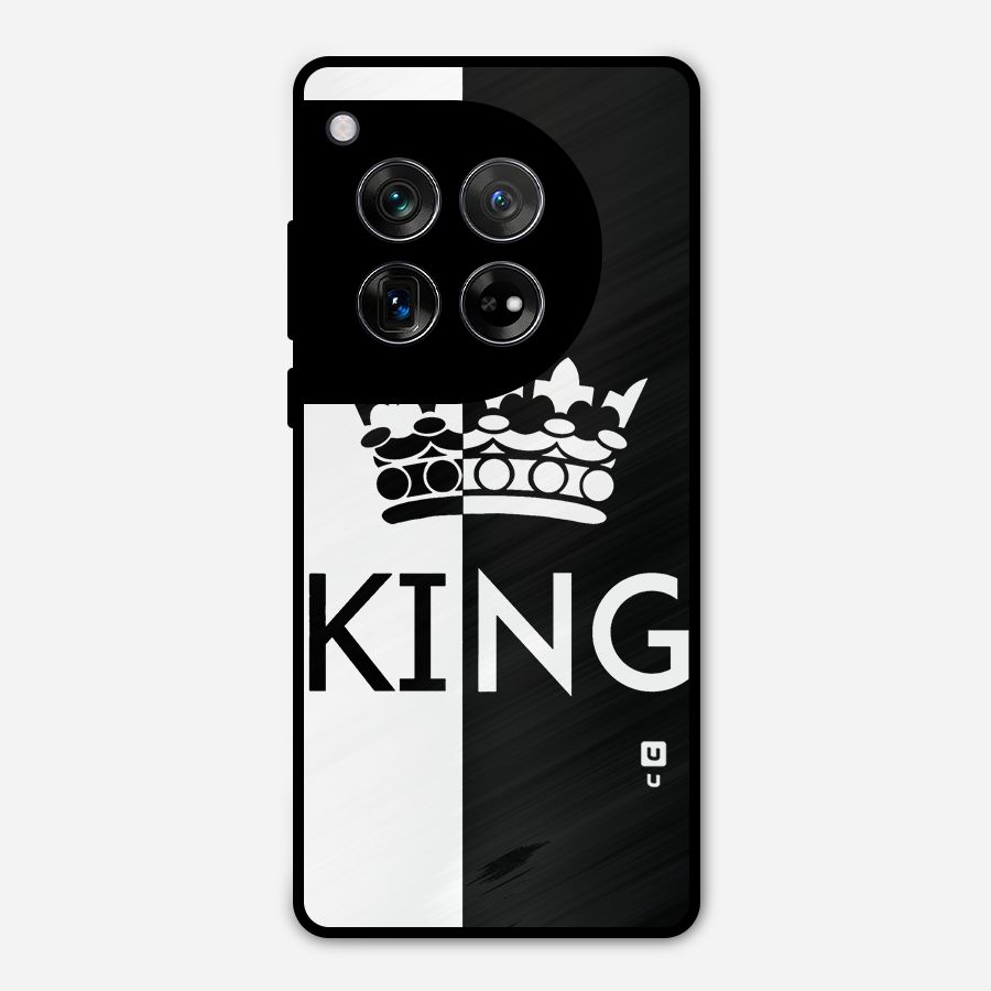 Aesthetic Crown King Metal Back Case for OnePlus 12