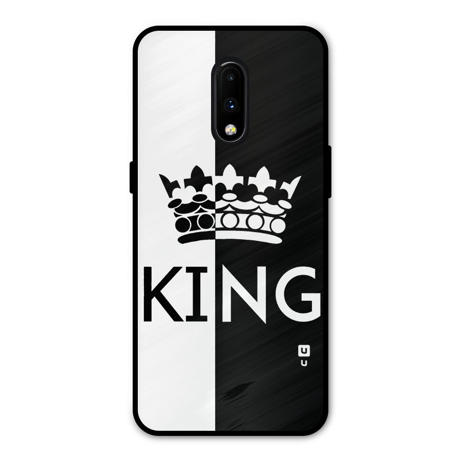 Aesthetic Crown King Metal Back Case for OnePlus 7
