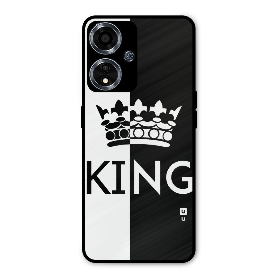 Aesthetic Crown King Metal Back Case for Oppo A59