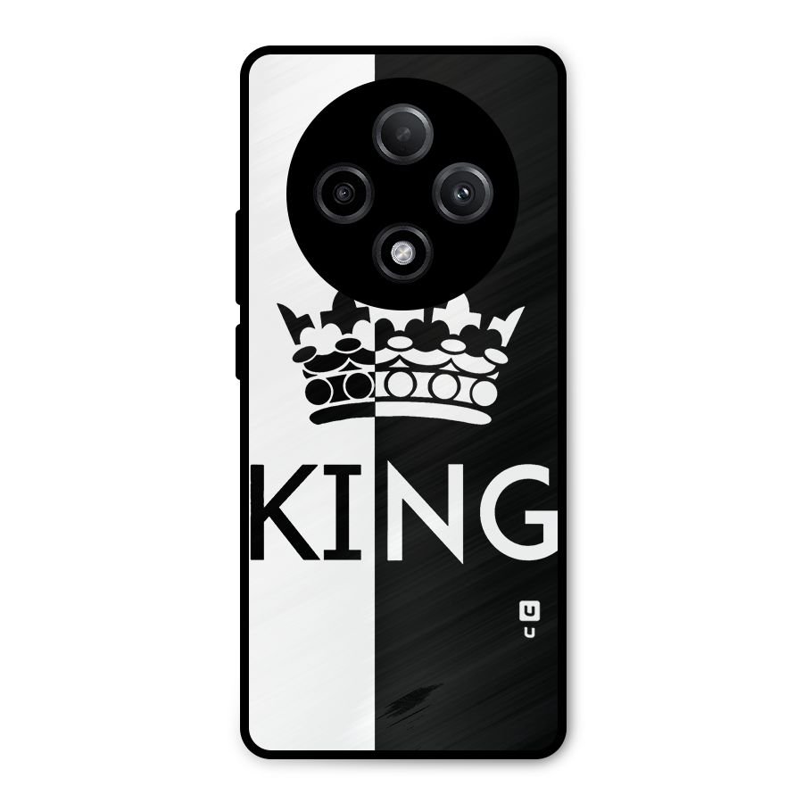 Aesthetic Crown King Metal Back Case for Oppo F27 Pro Plus