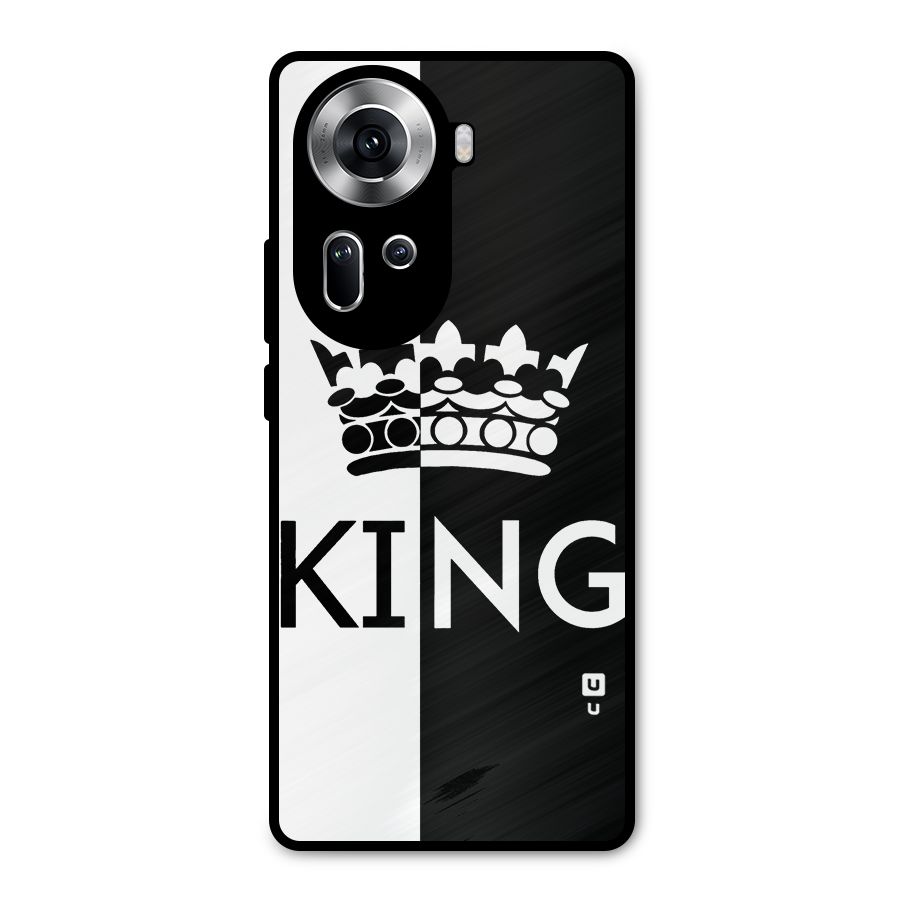 Aesthetic Crown King Metal Back Case for Oppo Reno11 5G