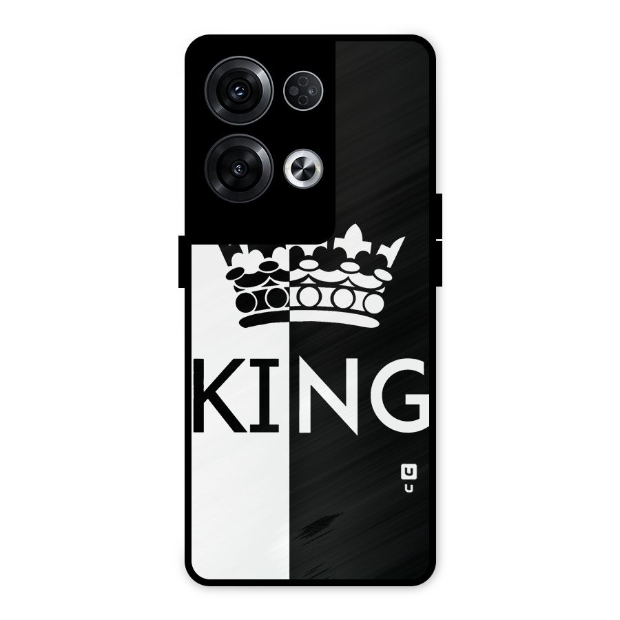 Aesthetic Crown King Metal Back Case for Oppo Reno8 Pro 5G