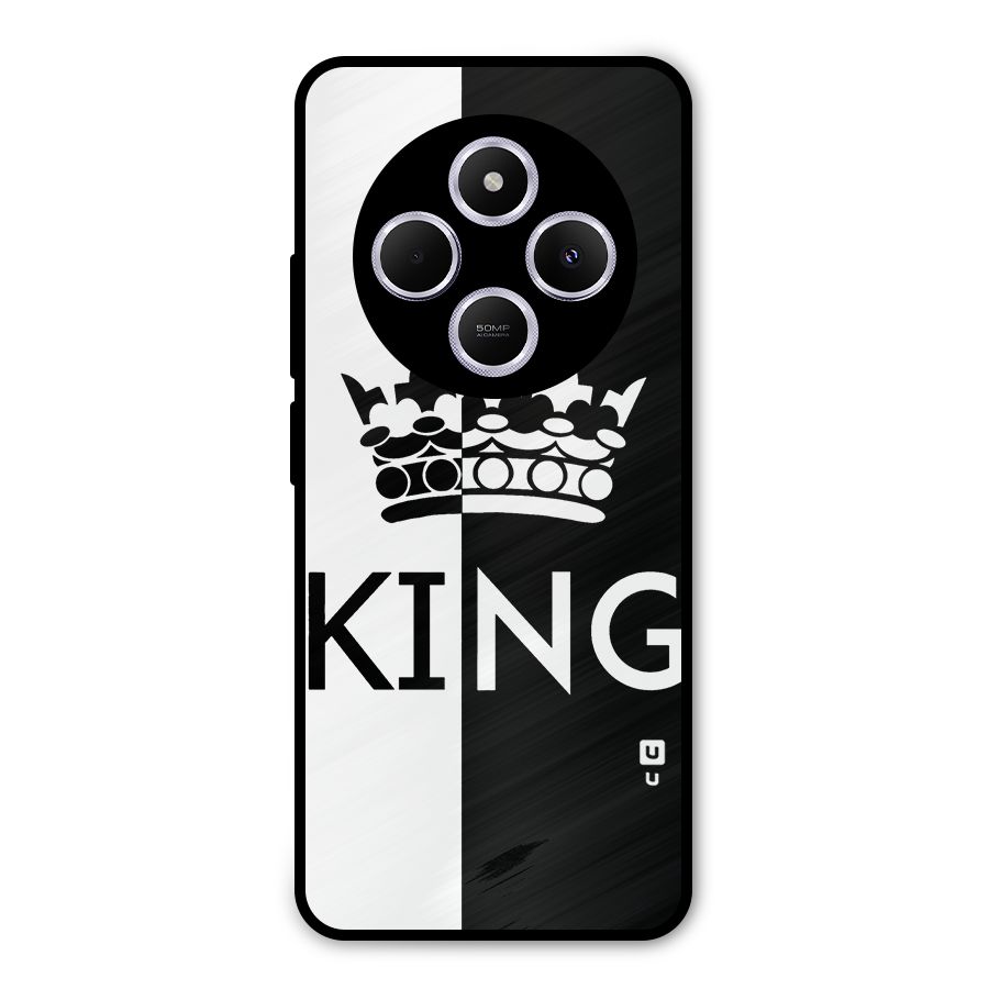 Aesthetic Crown King Metal Back Case for Poco M7