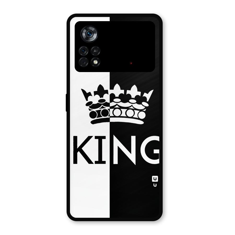 Aesthetic Crown King Metal Back Case for Poco X4 Pro 5G
