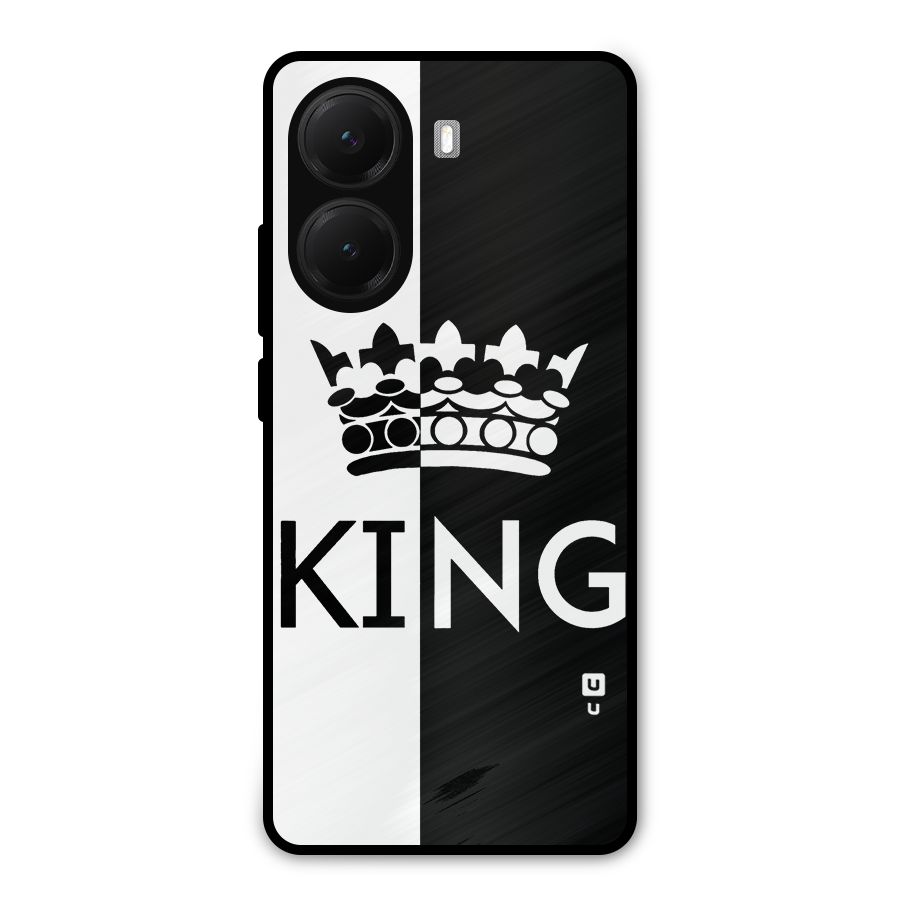 Aesthetic Crown King Metal Back Case for Poco X7 Pro