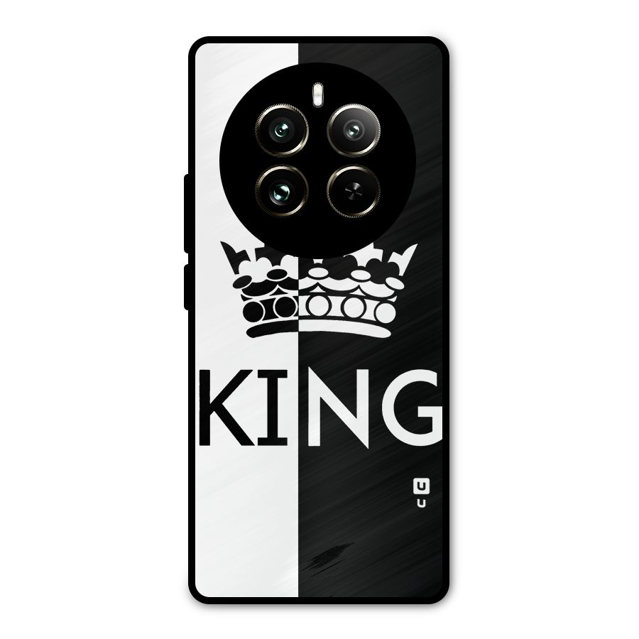 Aesthetic Crown King Metal Back Case for Realme 12 Pro