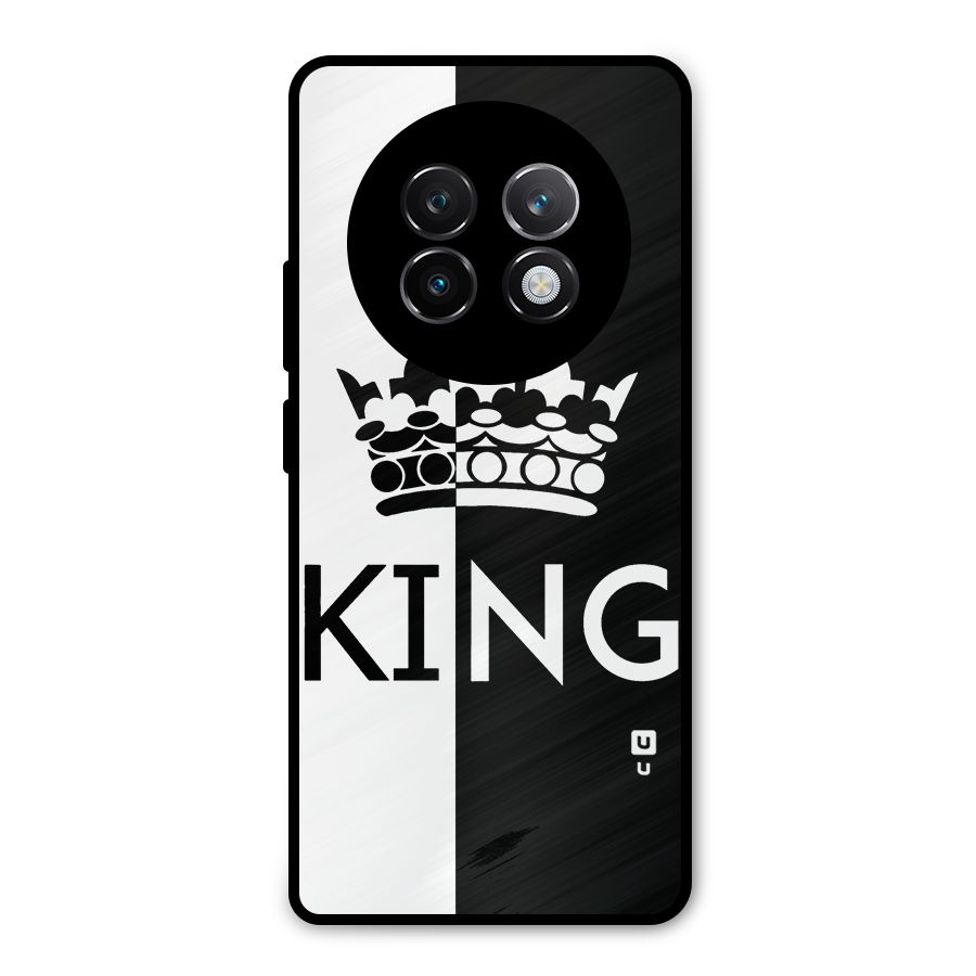 Aesthetic Crown King Metal Back Case for Realme 13 Plus