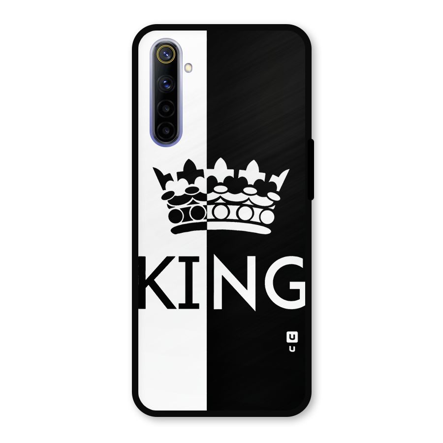 Aesthetic Crown King Metal Back Case for Realme 6