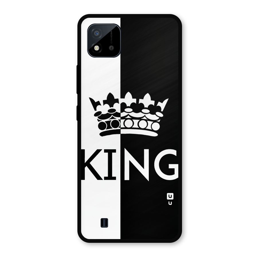 Aesthetic Crown King Metal Back Case for Realme C11 2021